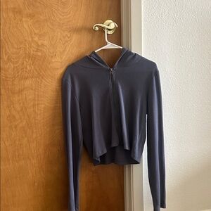 Hollister Women's Blue/Grey Zip-Up